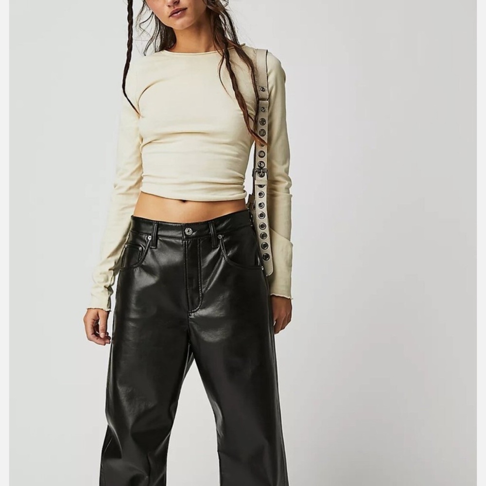 Citizens of Humanity Black Leather Pants